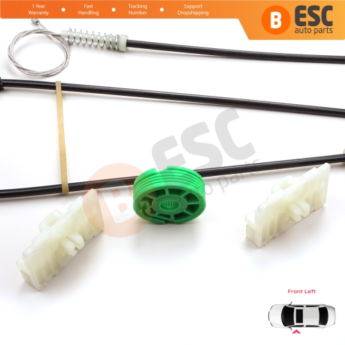 Power Window Regulator Repair Set Left Door for Audi A3 S3 MK1 8L1 1996-2003 2/3 Door Hatchback Coupe 8L3837461