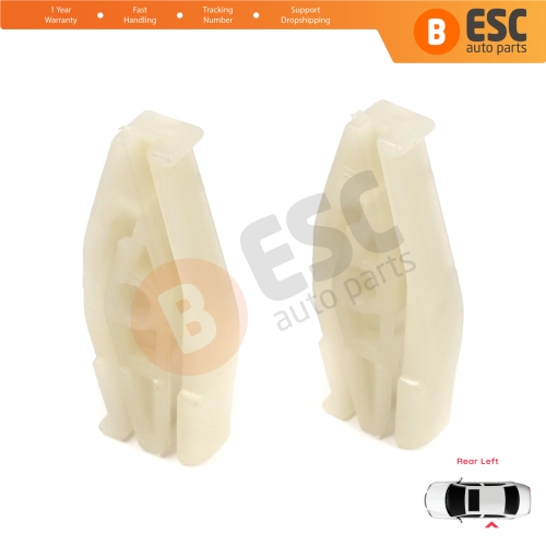 Rear Left Quarter Window Regulator Repair Clips for Renault Megane MK1 VW New Beetle 1Y7 Peugeot 206 2D 2-Door CC Coupe Cabrio