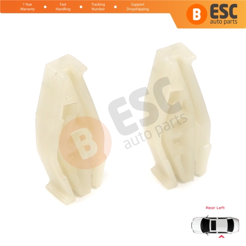Rear Left Quarter Window Regulator Repair Clips for Renault Megane MK1 VW New Beetle 1Y7 Peugeot 206 2D 2-Door CC Coupe Cabrio