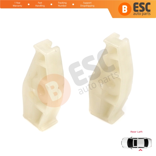 Rear Left Quarter Window Regulator Repair Clips for Renault Megane MK1 VW New Beetle 1Y7 Peugeot 206 2D 2-Door CC Coupe Cabrio