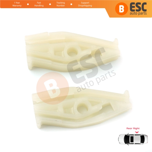 Rear Right Quarter Window Regulator Repair Clips for Renault Megane MK1 VW New Beetle 1Y7 Peugeot 206 2D 2-Door CC Coupe Cabrio