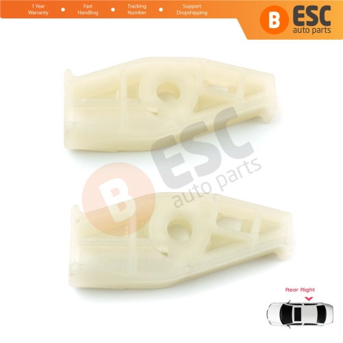 Rear Right Quarter Window Regulator Repair Clips for Renault Megane MK1 VW New Beetle 1Y7 Peugeot 206 2D 2-Door CC Coupe Cabrio