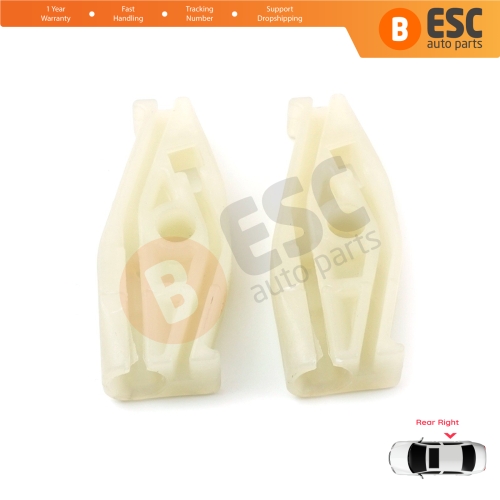 Rear Right Quarter Window Regulator Repair Clips for Renault Megane MK1 VW New Beetle 1Y7 Peugeot 206 2D 2-Door CC Coupe Cabrio
