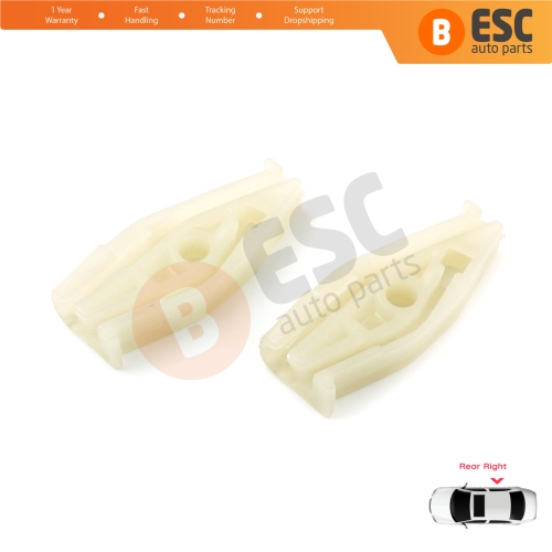 Rear Right Quarter Window Regulator Repair Clips for Renault Megane MK1 VW New Beetle 1Y7 Peugeot 206 2D 2-Door CC Coupe Cabrio