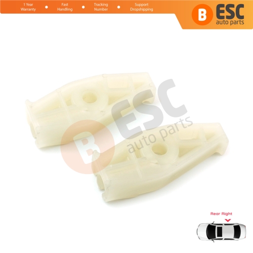 Rear Right Quarter Window Regulator Repair Clips for Renault Megane MK1 VW New Beetle 1Y7 Peugeot 206 2D 2-Door CC Coupe Cabrio
