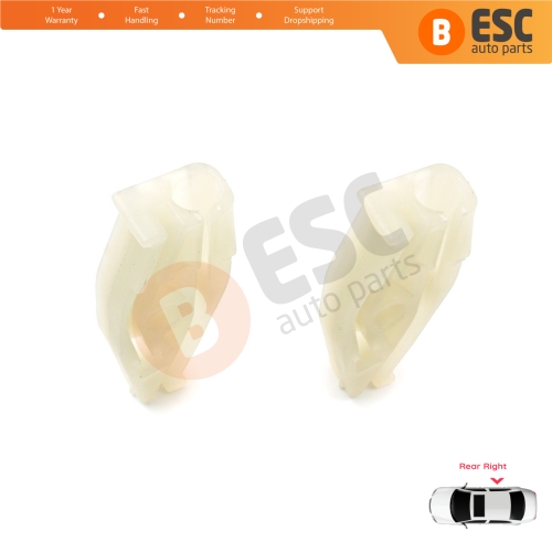 Rear Right Quarter Window Regulator Repair Clips for Renault Megane MK1 VW New Beetle 1Y7 Peugeot 206 2D 2-Door CC Coupe Cabrio