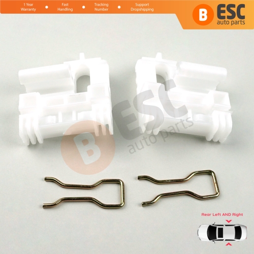 Power Window Regulator Repair Clips Rear Left Right for Jeep Liberty Cherokee KJ 2002-2007