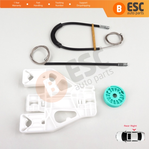 Power Window Regulator Repair Set Rear Right for Audi A4 S4 B8 8K 8KH 8K5 8K2 2008-2015 4/5 Door 8K0839462