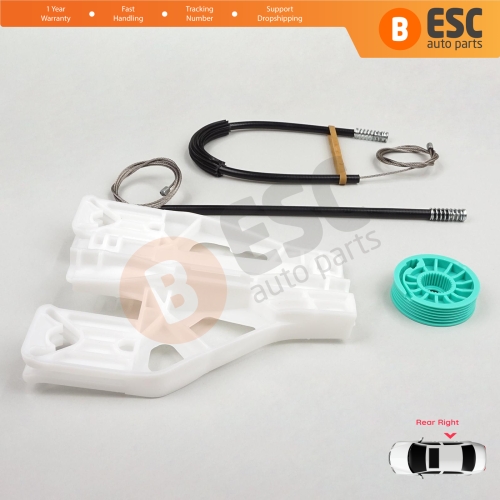 Power Window Regulator Repair Set Rear Right for Audi A4 S4 B8 8K 8KH 8K5 8K2 2008-2015 4/5 Door 8K0839462