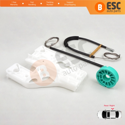 Power Window Regulator Repair Set Rear Right for Audi A4 S4 B8 8K 8KH 8K5 8K2 2008-2015 4/5 Door 8K0839462