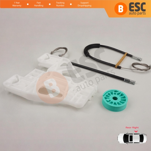 Power Window Regulator Repair Set Rear Right for Audi A4 S4 B8 8K 8KH 8K5 8K2 2008-2015 4/5 Door 8K0839462