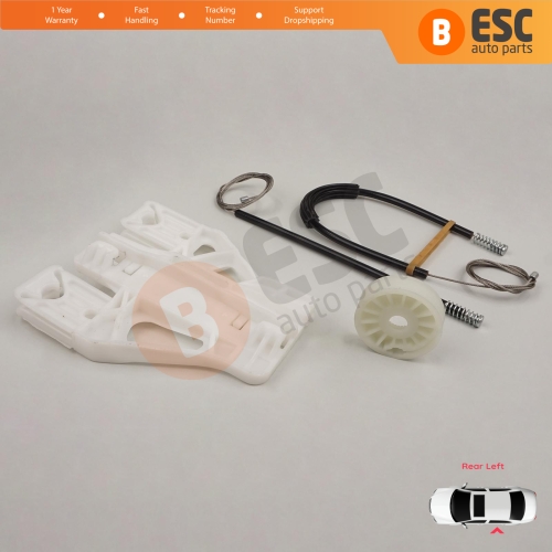 Power Window Regulator Repair Set Rear Left for Audi A4 S4 B8 8K 8KH 8K5 8K2 2008-2015 4/5 Door 8K0839461