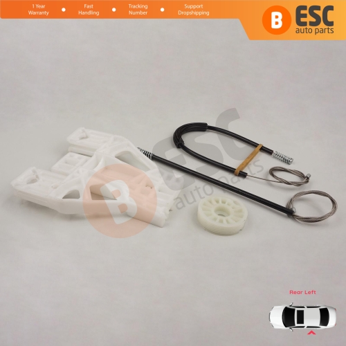 Power Window Regulator Repair Set Rear Left for Audi A4 S4 B8 8K 8KH 8K5 8K2 2008-2015 4/5 Door 8K0839461