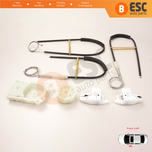 Window Regulator Repair Kit Front Left Door for Renault Megane MK2 2002-2008 4/5 Door 8201010926