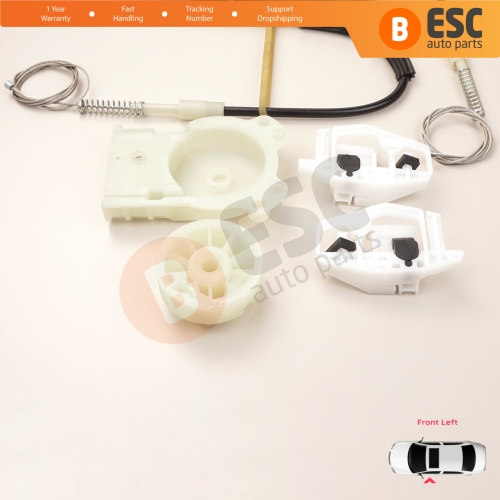 Window Regulator Repair Kit Front Left Door for Renault Megane MK2 2002-2008 4/5 Door 8201010926