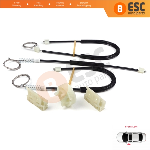 Window Regulator Repair Kit Left Door for Citroen DS3 Crossback SA SB 2009-On 3-Door HB Convertible 9221FX