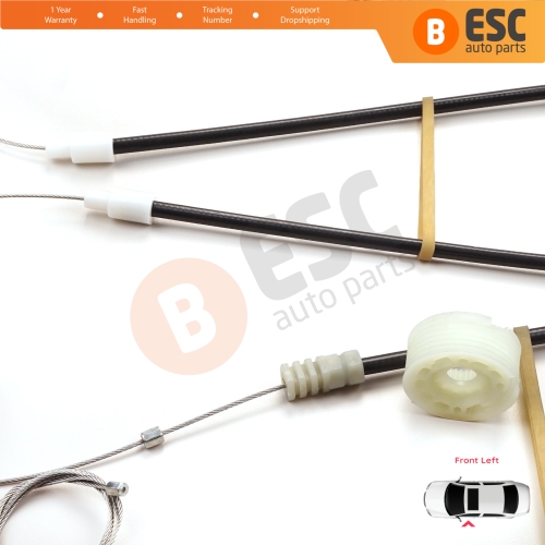 Window Regulator Repair Kit Left for VW Golf MK3 MK4 A3 1E7 1V7 1994-2002 2-Door Cabrio Convertible 1E0837401