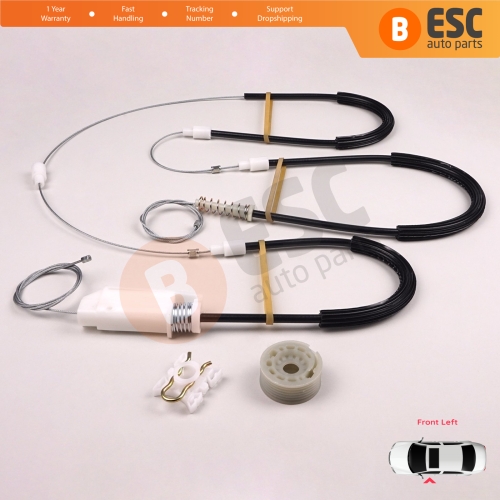 Window Regulator Repair Kit Left for BMW Z4 E85/E86 2002-2008 2-Door Roadster Coupe Convertible 51337198909