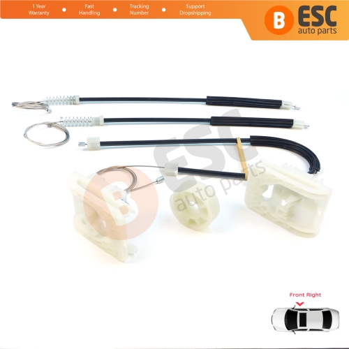  Window Regulator Repair Kit Front Right for Vauxhall Opel Astra J P10 MK6 2009-2016 4/5 Door 13350759