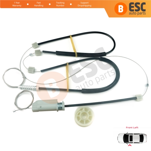 Window Regulator Repair Kit Left for Audi TT MK2 8J3 8J9 2006-2014 2-Door Coupe Convertible 8J0837461