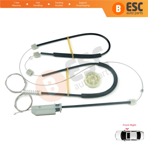 Window Regulator Repair Kit Right for Audi TT MK2 8J3 8J9 2006-2014 2-Door Coupe Convertible 8J0837462