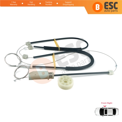 Window Regulator Repair Kit Right for Audi TT MK2 8J3 8J9 2006-2014 2-Door Coupe Convertible 8J0837462