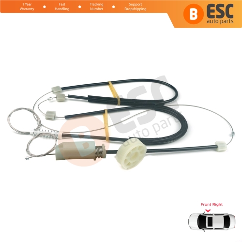 Window Regulator Repair Kit Right for Audi TT MK2 8J3 8J9 2006-2014 2-Door Coupe Convertible 8J0837462