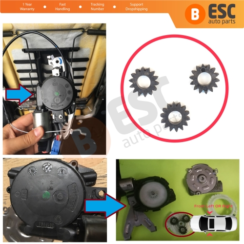 Front Seat Lumbar Support Motor Repair Gears for VW Golf MK5 Plus Passat B6 CC Schukra 2010002F