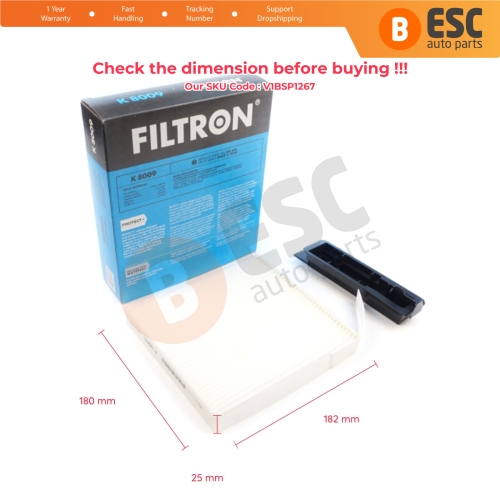 Cabin Air Particulate Pollen Filter Genuine FILTRON K 8009 for VAZ Lada Largus FS KS RS 2012-On 5-Door Station Wagon Van Cross
