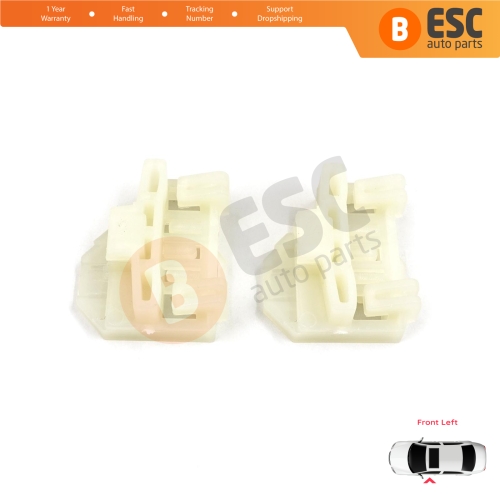 Window Regulator Repair Guide Clips Front Left for Pontiac Grand Am Sunfire 1995-2005 Oldsmobile Alero Cutlass MK6 Chevrolet Cavalier Malibu GM1350126