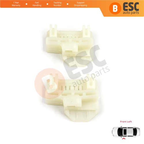 Window Regulator Repair Guide Clips Front Left for Pontiac Grand Am Sunfire 1995-2005 Oldsmobile Alero Cutlass MK6 Chevrolet Cavalier Malibu GM1350126