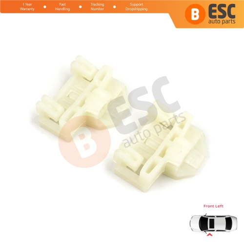 Window Regulator Repair Guide Clips Front Left for Pontiac Grand Am Sunfire 1995-2005 Oldsmobile Alero Cutlass MK6 Chevrolet Cavalier Malibu GM1350126