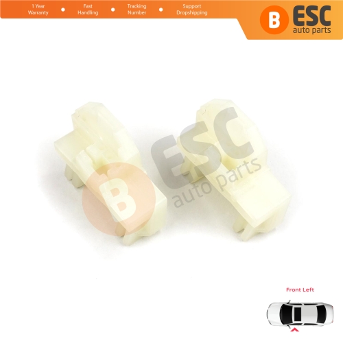 Window Regulator Repair Guide Clips Front Left for Pontiac Grand Am Sunfire 1995-2005 Oldsmobile Alero Cutlass MK6 Chevrolet Cavalier Malibu GM1350126