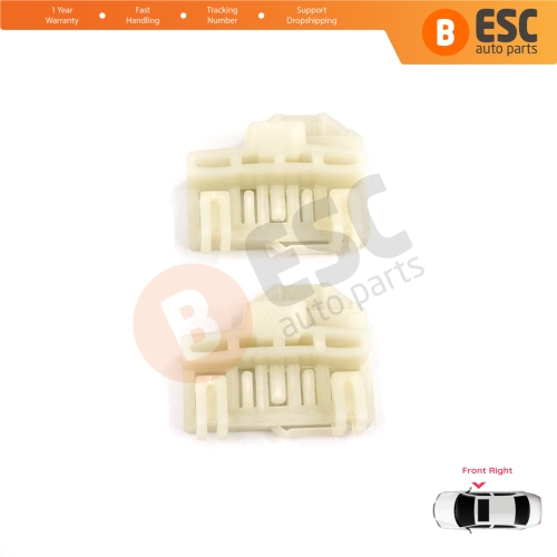 Window Regulator Repair Guide Clips Front Right for Pontiac Grand Am Sunfire 1995-2005 Oldsmobile Alero Cutlass MK6 Chevrolet Cavalier Malibu GM1351126