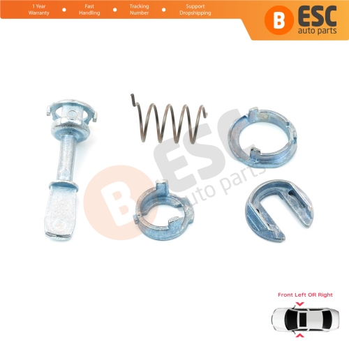 Front Door Lock Barrel 45 mm Repair Kit for VW Polo MK4 IV 9A 9N 2001-2012 4/5 Door 1U0837167