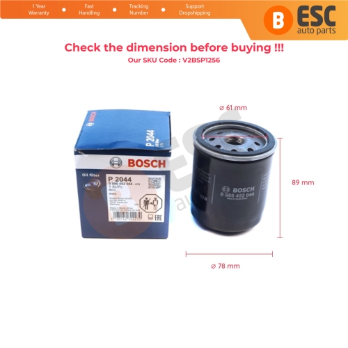 Oil Filter Genuine Bosch P2044 0986452044 for Suzuki Swift Vitara SJ 410 413 Baleno Vitara Jimny SX4 Samurai Liana