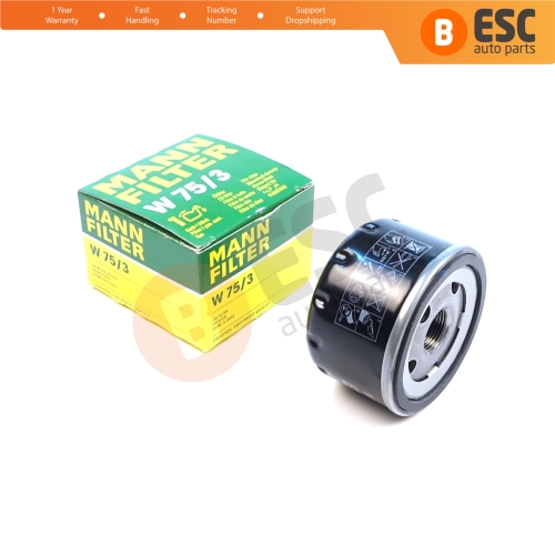 Oil Filter Genuine MANN W75/3 W 75/3 7700274177 for Mitsubishi Carisma Space Star Suzuki Grand Vitara Jimny Samurai