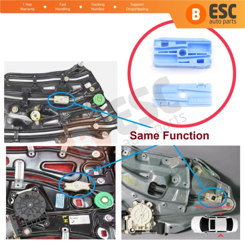 Rear Quarter Window Regulator Repair Clips for BMW 3 Series E36 E46 M3 318 320 323 325 328 6 E63 650i 650Ci Coupe Convertible