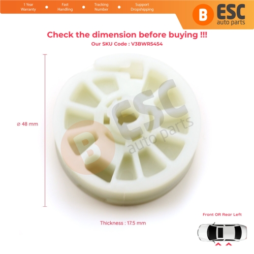 Left Window Regulator Wheel Pulley Drum Gear Sprocket Spool for Hyundai Elantra MD Sonata YF 2010-2016 82471-3S001