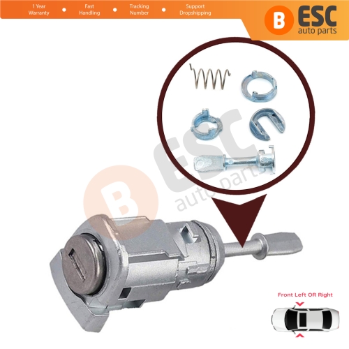 Front Door Lock Barrel 45 mm Repair Kit for Skoda Fabia MK1 6Y Octavia MK1 1U 1U0837167  