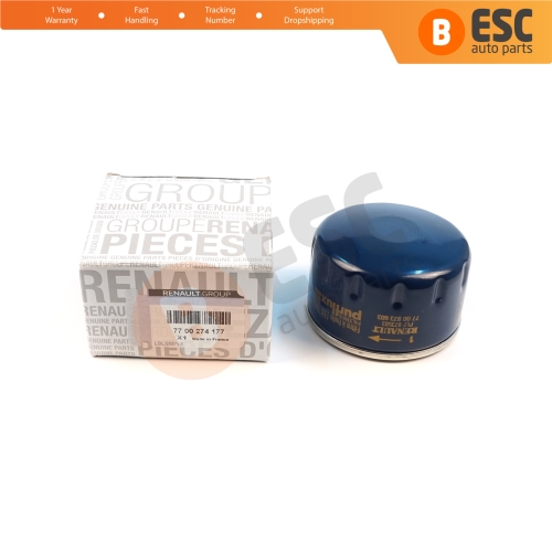 Oil Filter Genuine Renault MAIS 7700274177 for Nissan Almera Primera Interstar Micra Note Qashqai Tiida Kubistar NV200 Juke Primastar Terrano